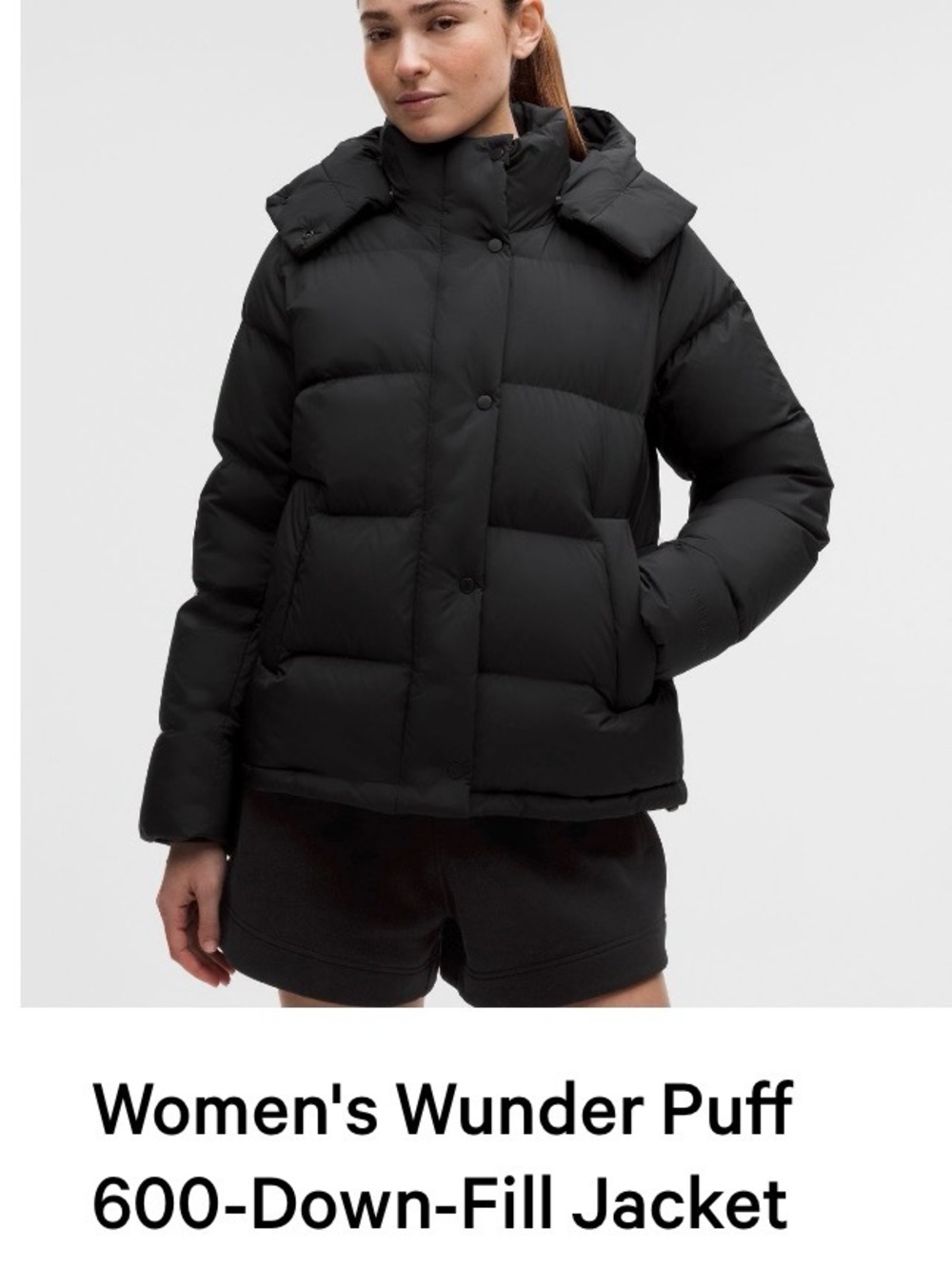 Lululemon Women's Wunder Puff 600-Down-Fill Jacket - Black